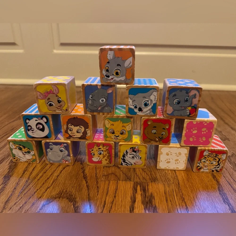 Wooden Blocks - Vintage Children's 1.75